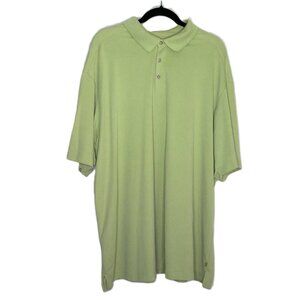 Tommy Bahama Men's Polo Shirt Short Sleeve Modal Blend Soft Lime Green EUC XXL